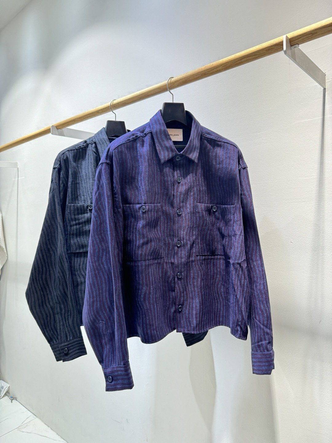 波浪紋長袖恤衫 C_y-124S