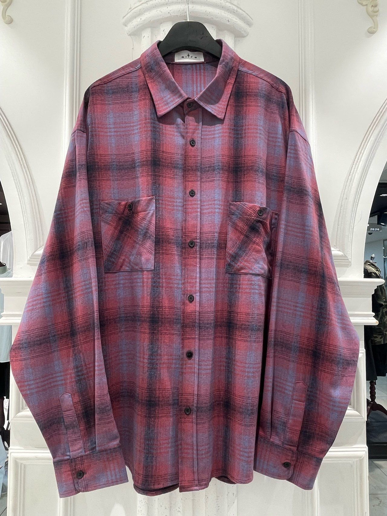 格仔長袖恤衫 alife-058S