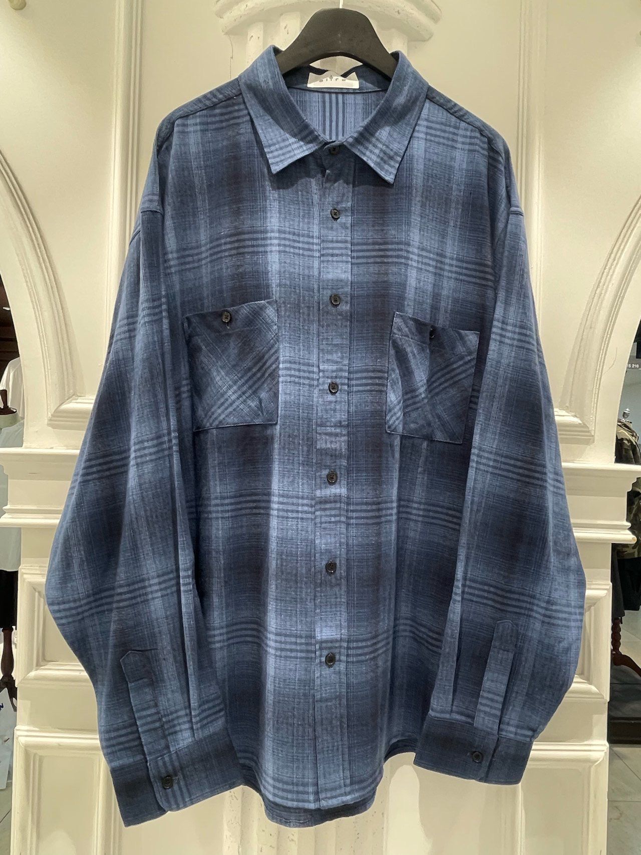 格仔長袖恤衫 alife-058S