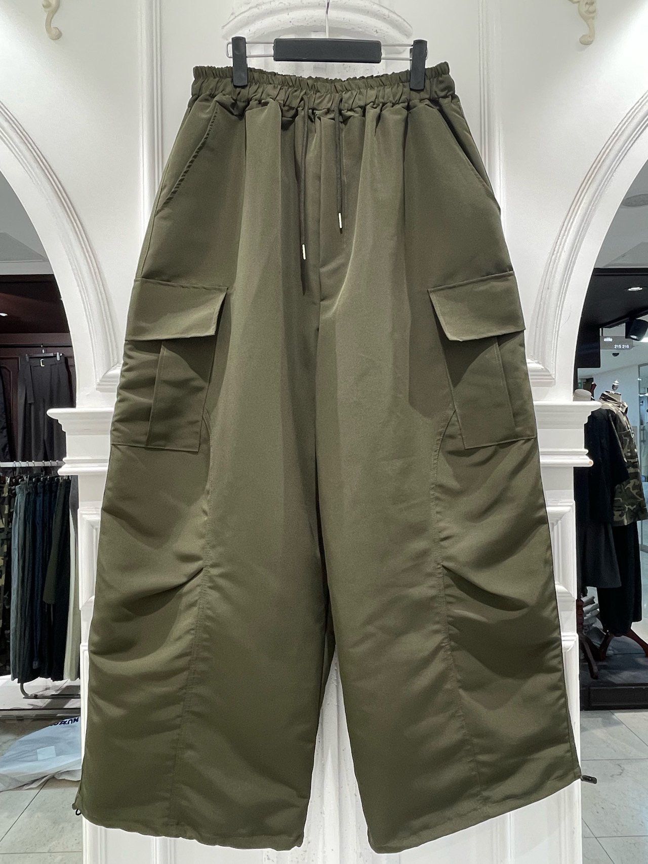 淨色可束腳工裝鬆身褲 alife-063P