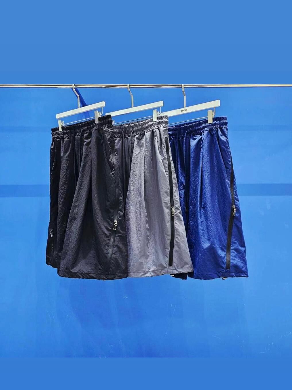 拼色拉鍊短褲 COVILL-206P