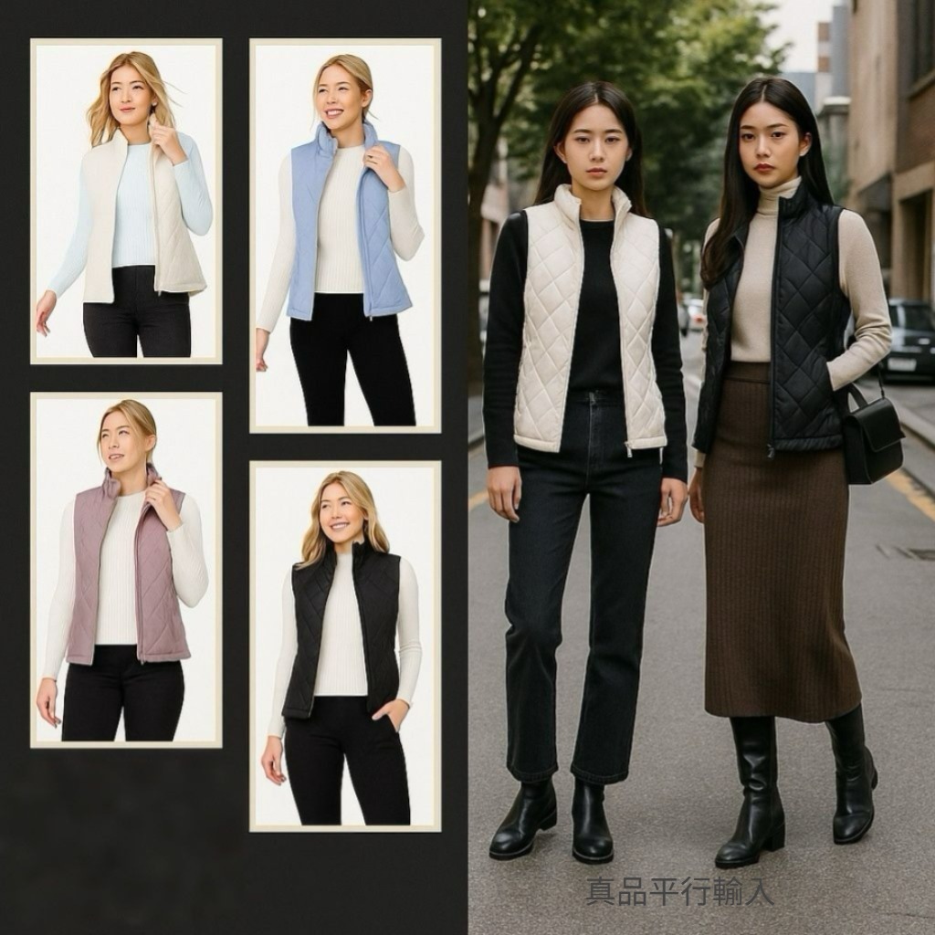 【預購】Free Country G081954 女裝Quilted拉鏈背心外套