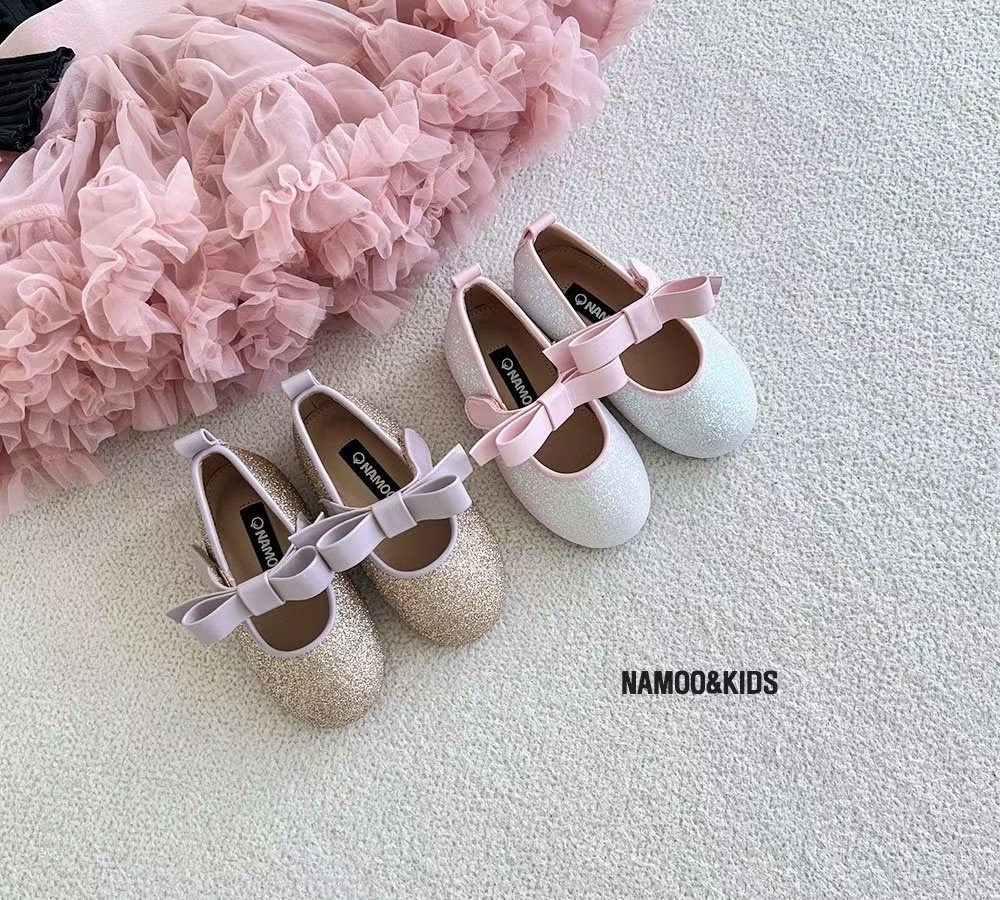 Namoo Pona Glitter Ribbon Mary Jane Shoes