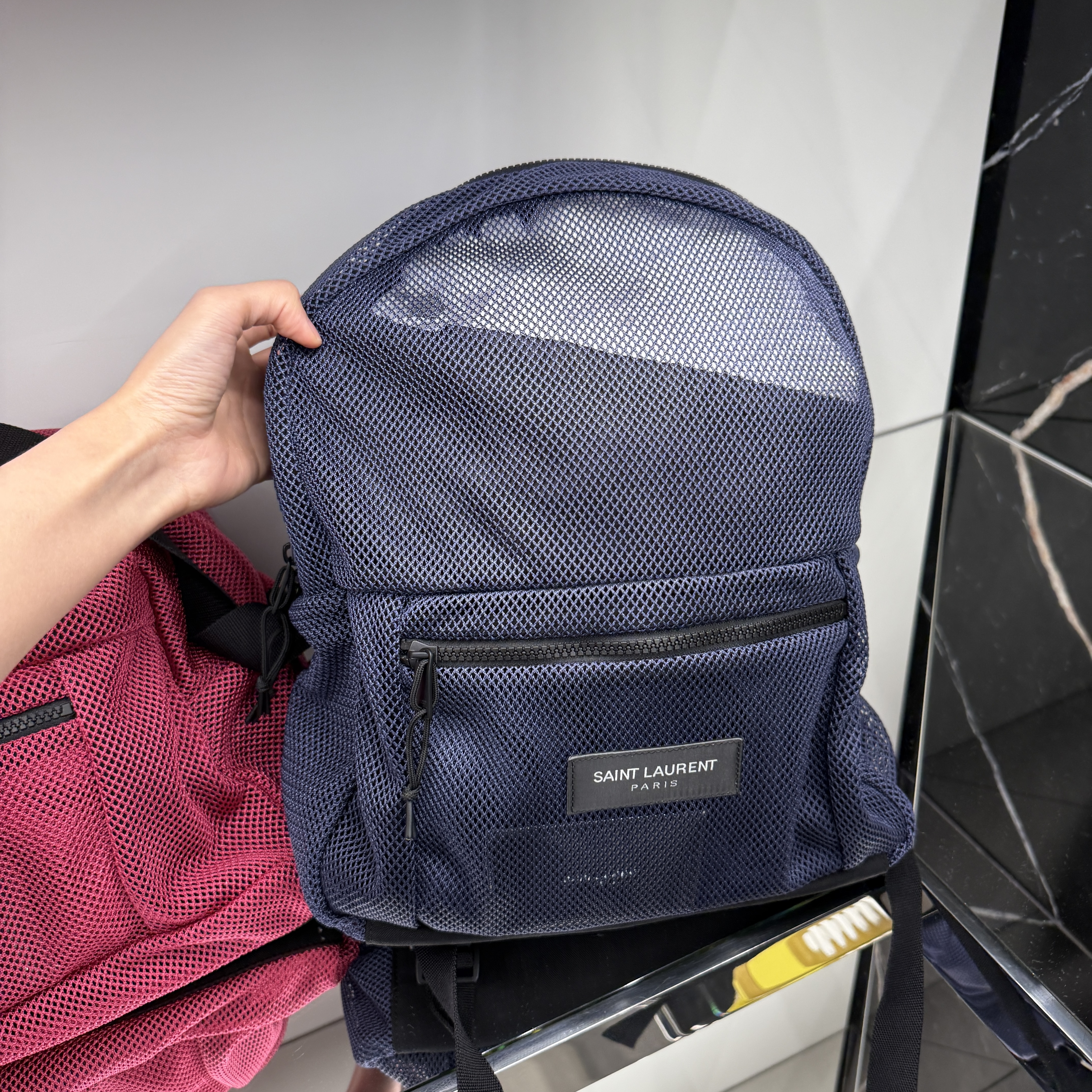 Saint Laurent SLP Backpack Navy 671634