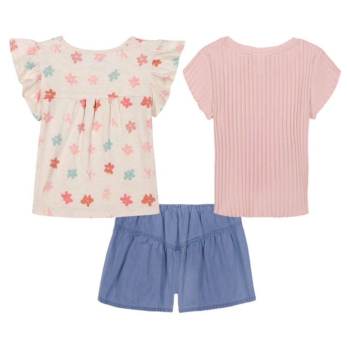 【預購】Calvin Klein G081961 女童夏日3件組