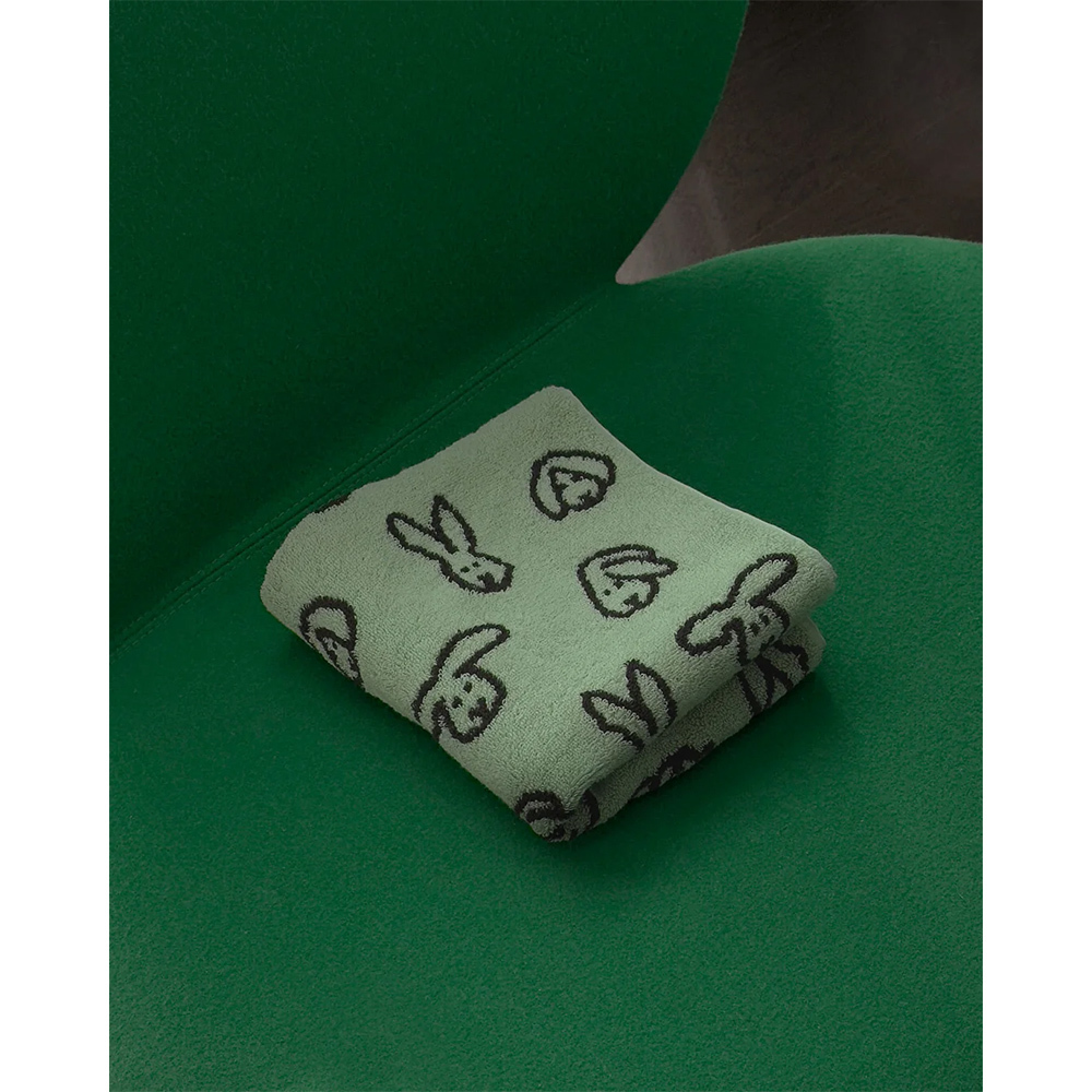 韓國WARMGREY TAIL 純棉毛巾-薄荷兔