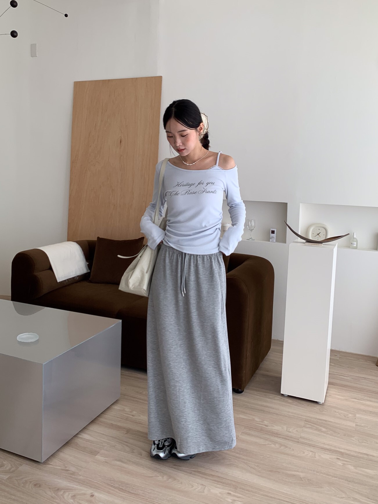 ISA_自帶降溫感 休閒後開衩-5度冰冰空調裙_57017