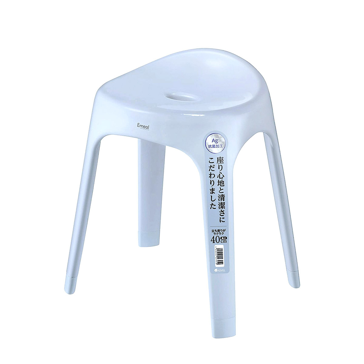 日本品牌ASVEL EMEAL H40cm 浴室凳 -藍色 -5308-B