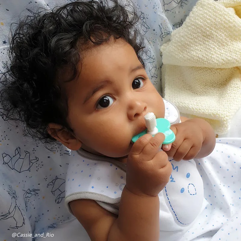 Brush Baby 新生寶寶固齒潔牙組 (乳牙/矽膠牙刷)