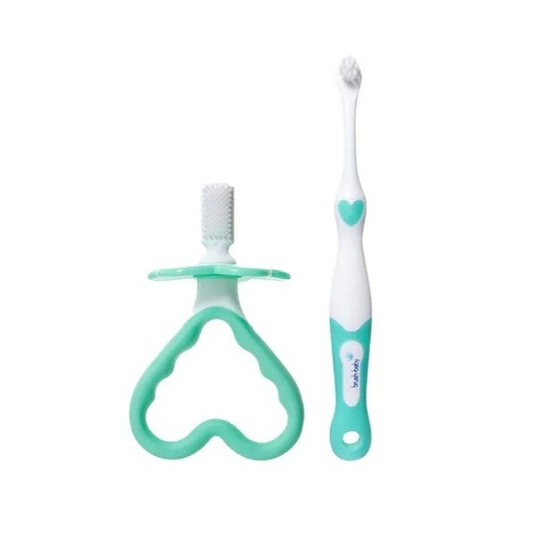 Brush Baby 新生寶寶固齒潔牙組 (乳牙/矽膠牙刷)