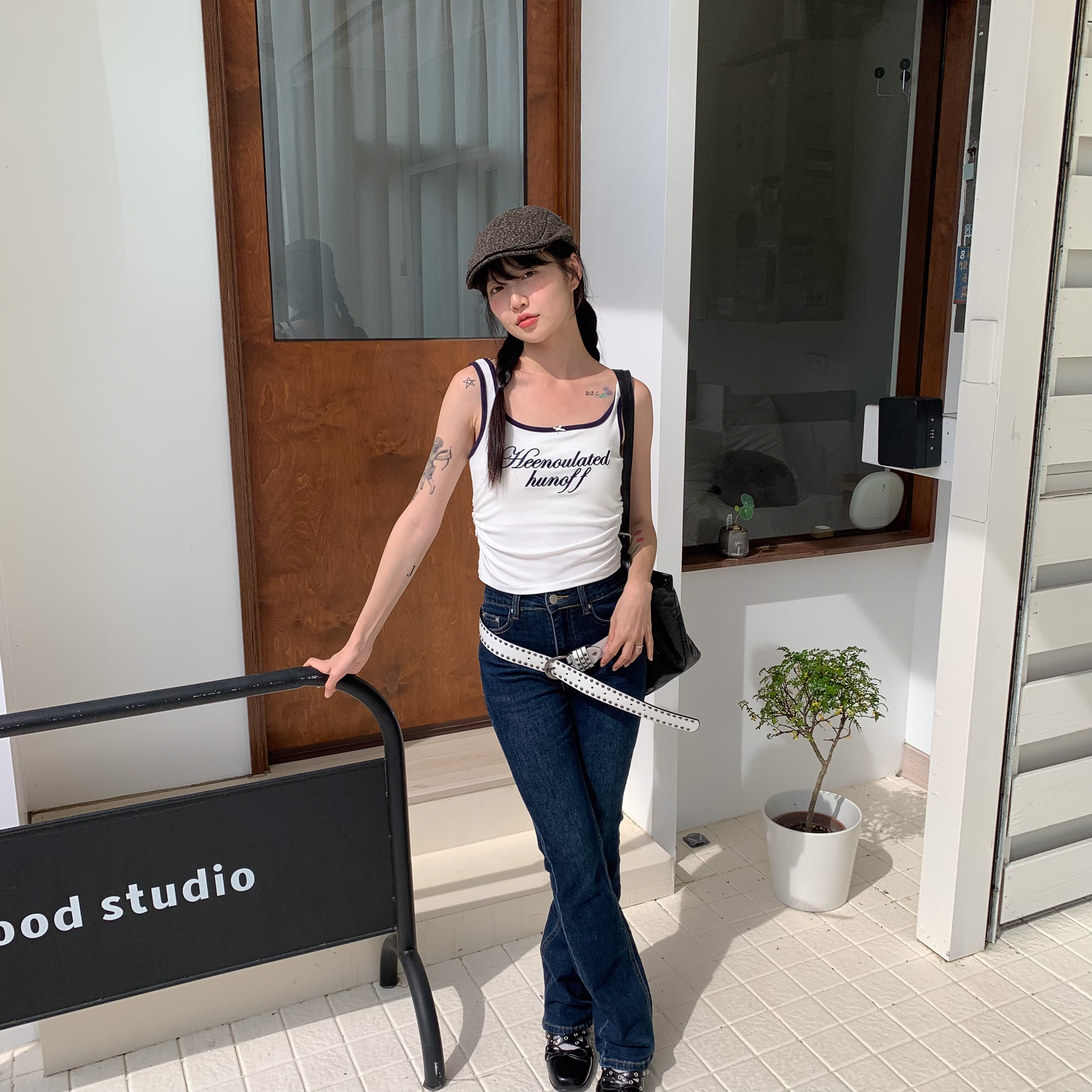 ISA_(救命!)逆天大長腿 超顯瘦微喇叭牛仔褲_58021