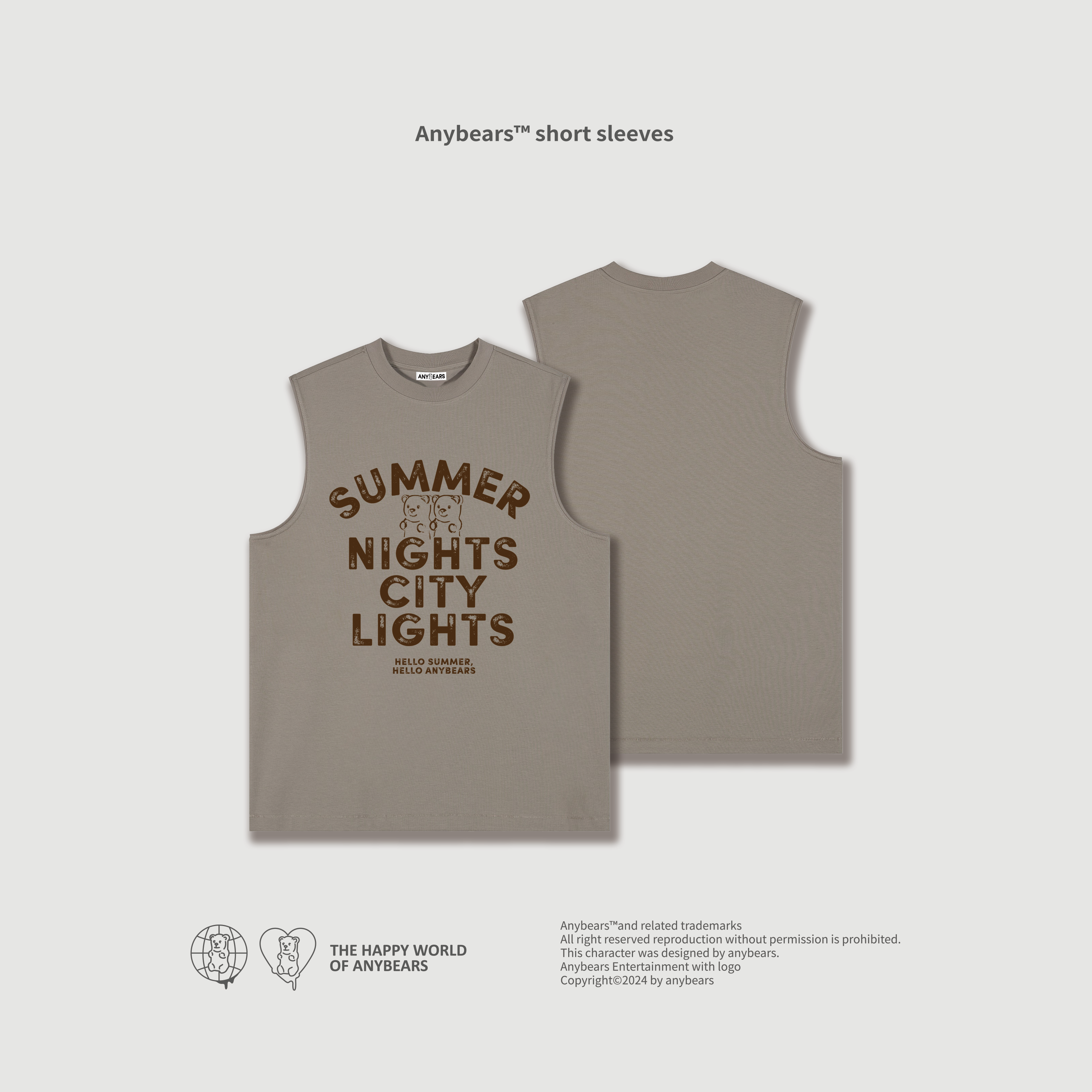ANYBEARS® Summer Night City Light 夏夜城市熊 背心