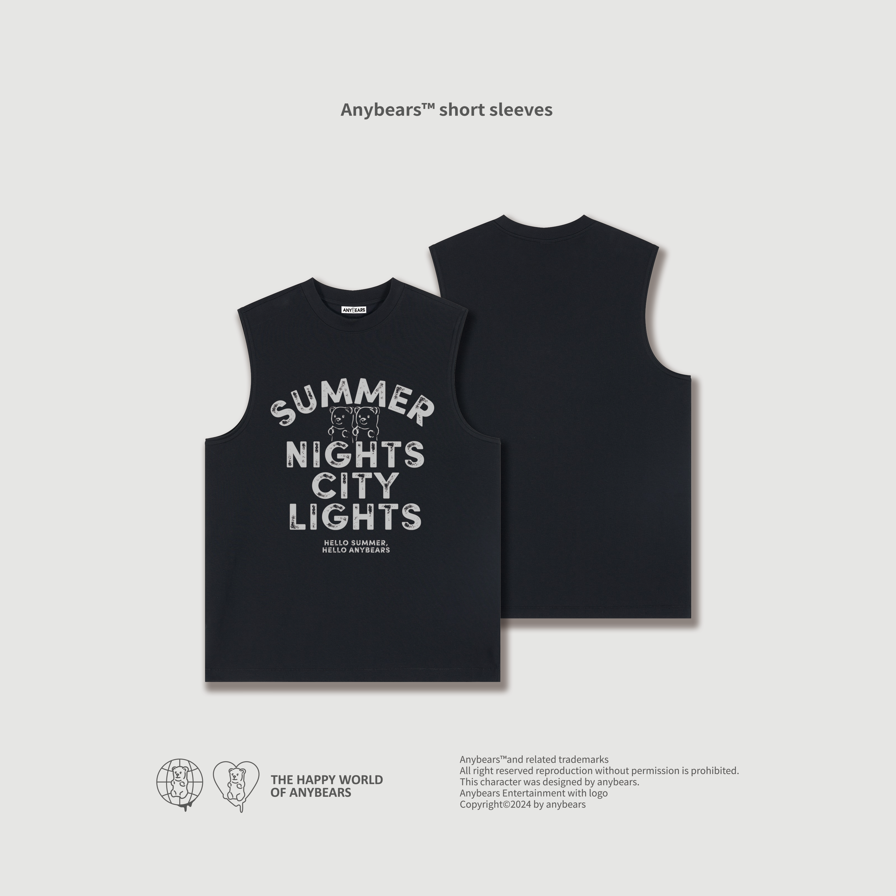 ANYBEARS® Summer Night City Light 夏夜城市熊 背心