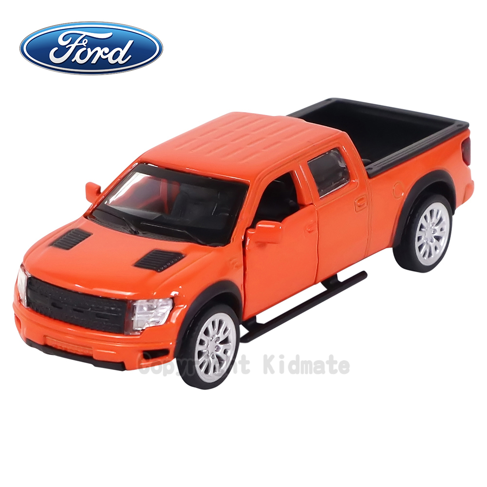《 KIDMATE 》  1:52授權合金車(75)Ford F-150 SVT Raptor橘