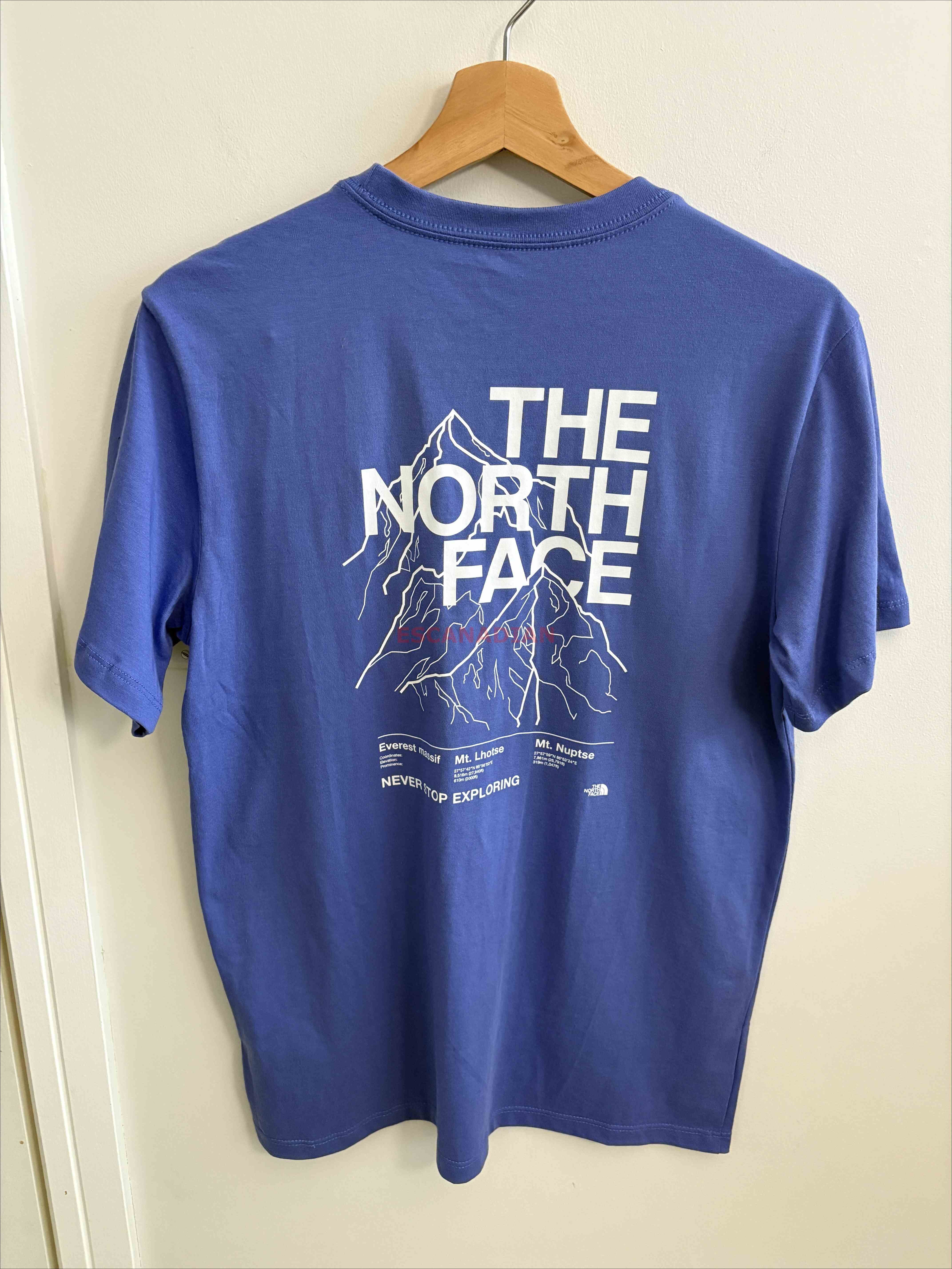 THE NORTH FACE 女大人 雪山 正反圖  短TEE