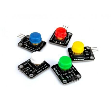 電子積木大按鈕模組 (相容Arduino / 樹莓派 / 單片機 / ARM ) 顏色隨機