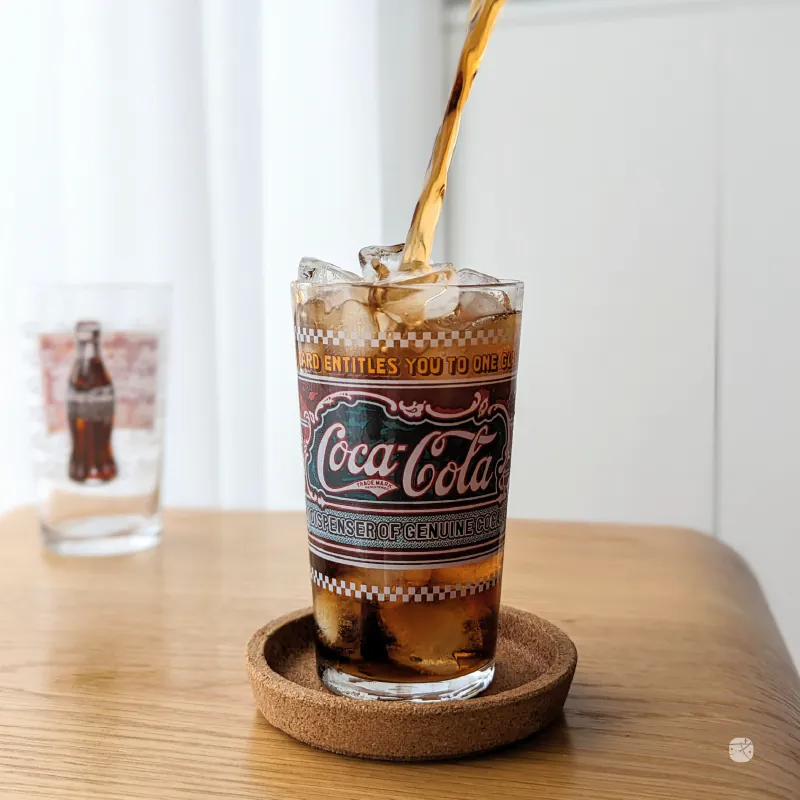 石塚硝子 Coca-Cola 可樂杯 復古 LOGO 印刷款 彩色復古圖案