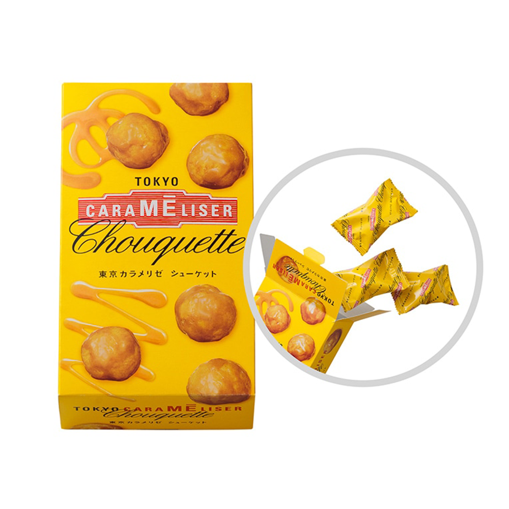 (預購商品 8/25收單) 預計9月底到貨 日本上野風月堂東京焦糖小泡芙12入-附提袋