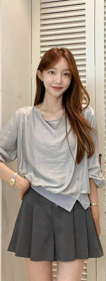 🥰PM_K1843   ▶️垂領 旁邊扣子上衣 👉B:112cm L:56cm