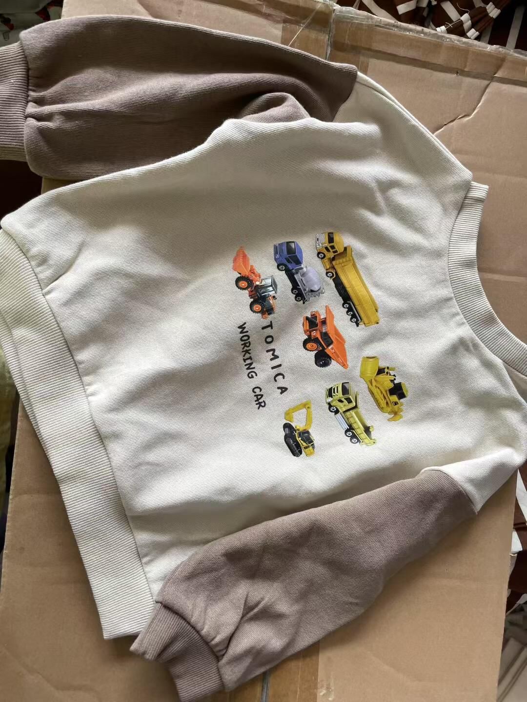 原單 Tomica拼色車車長袖