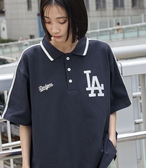 #日本連線預購 MLB 貼布刺繡 鹿子織  Polo 衫 兩色