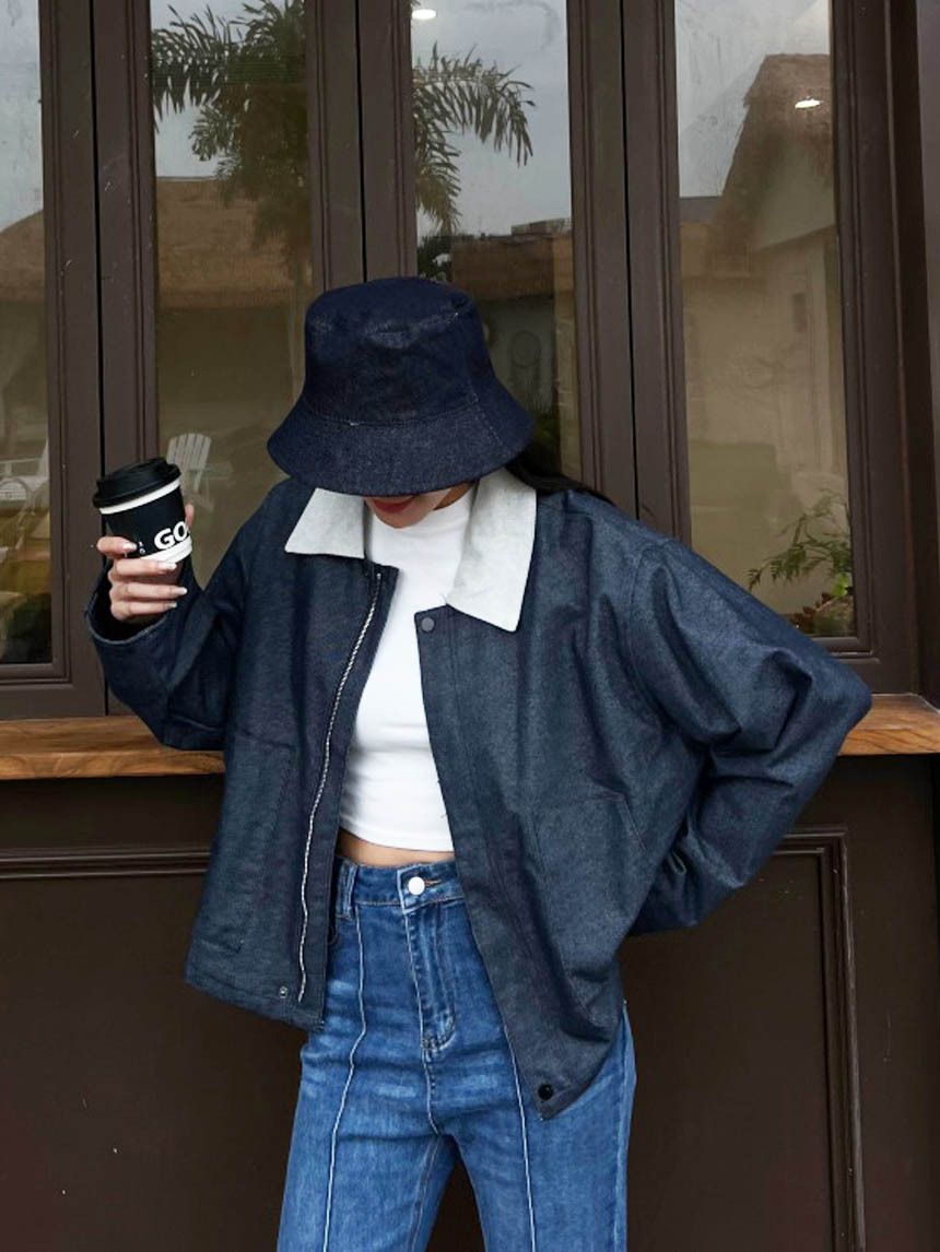 巴恩風撞色領外套*2色