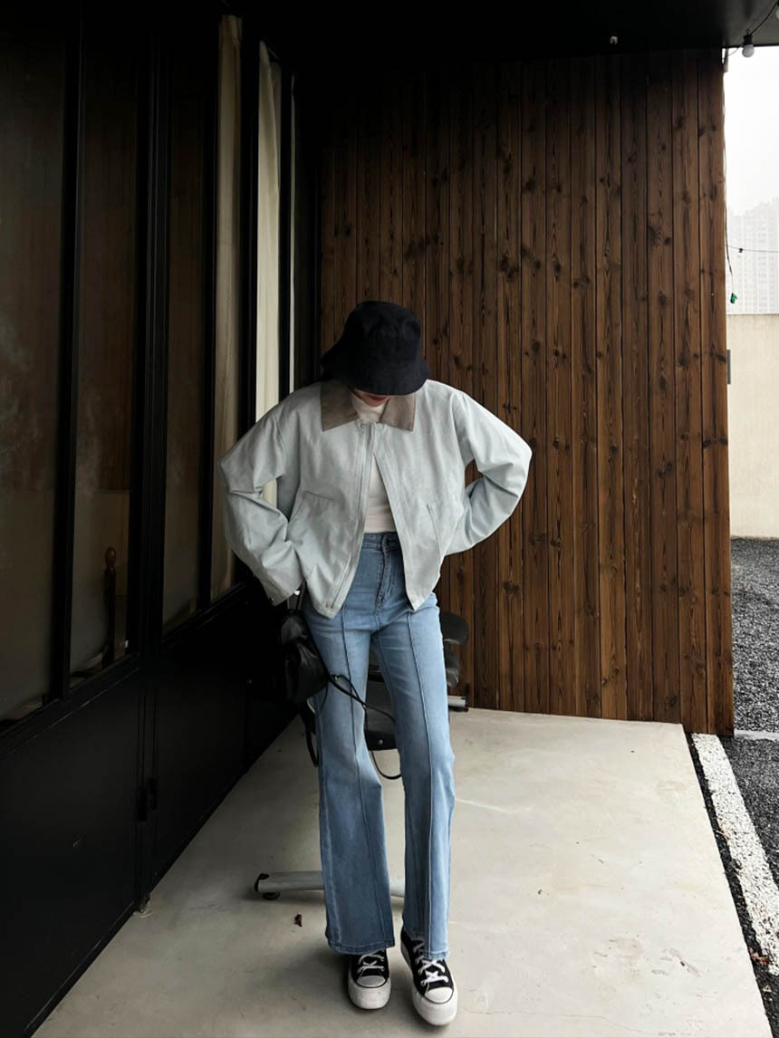 巴恩風撞色領外套*2色