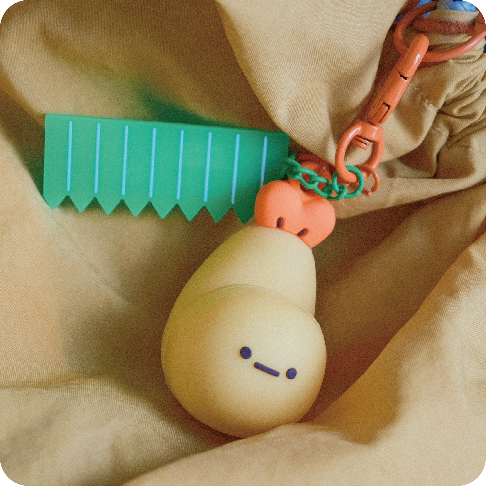 炸蝦造型矽膠鑰匙圈