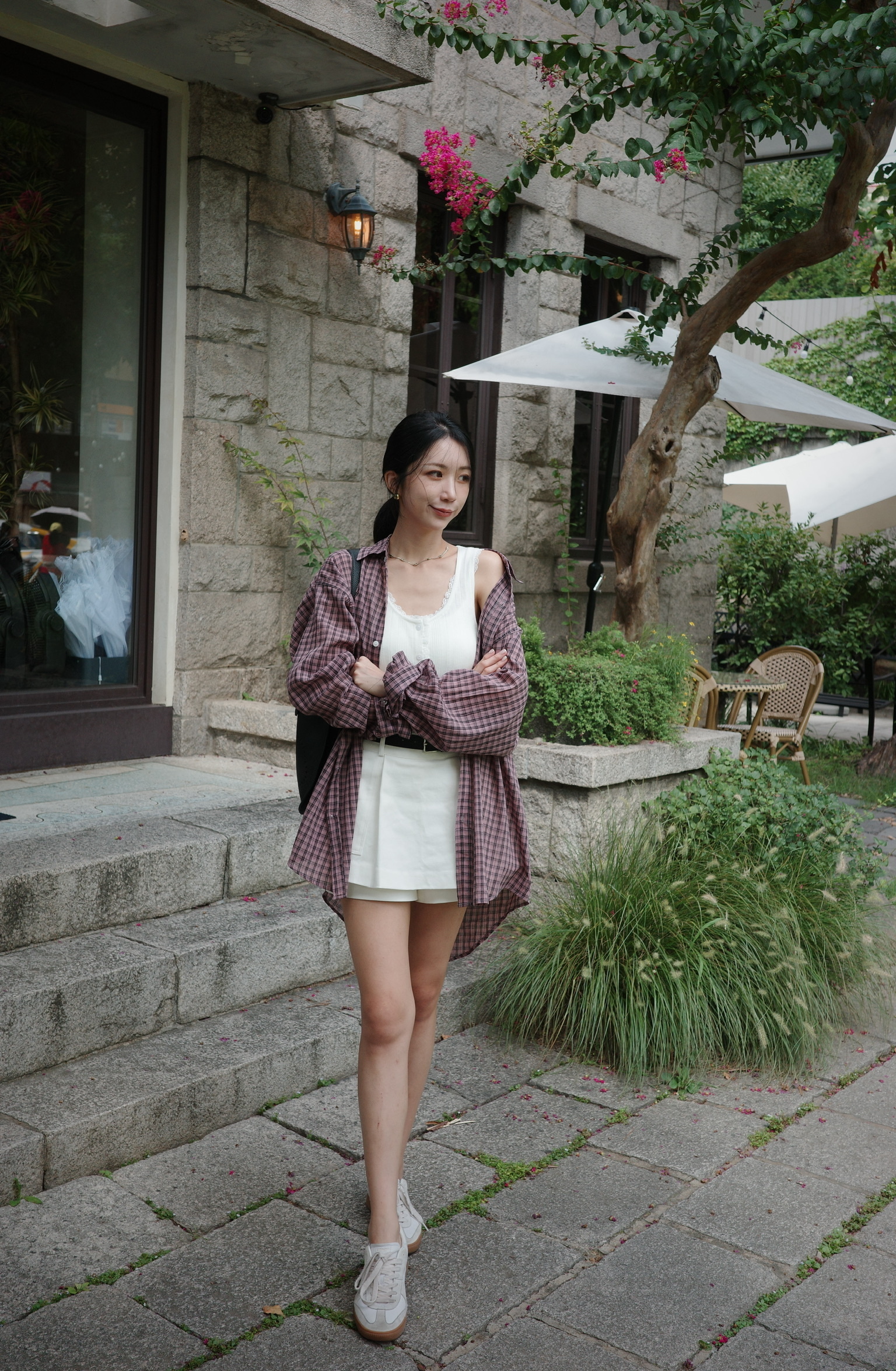 【韓國連線款】oversize格紋襯衫