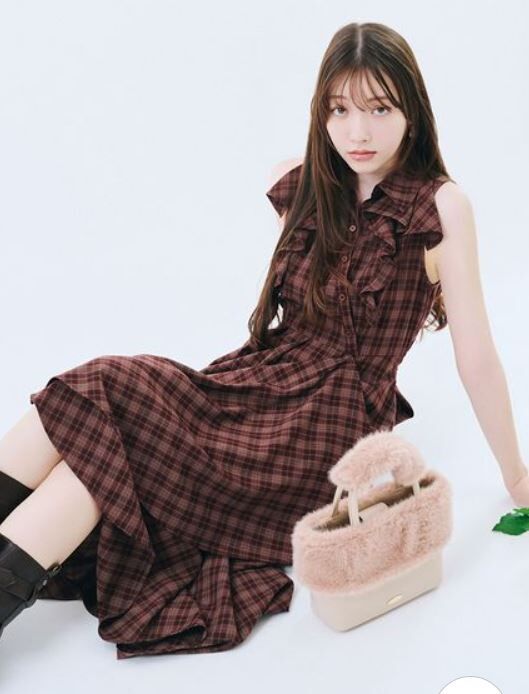 [預購]折扣LILY BROWN 荷葉邊層次襯衫洋裝