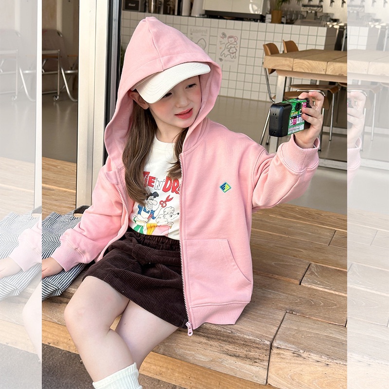 五色連帽寬鬆外套