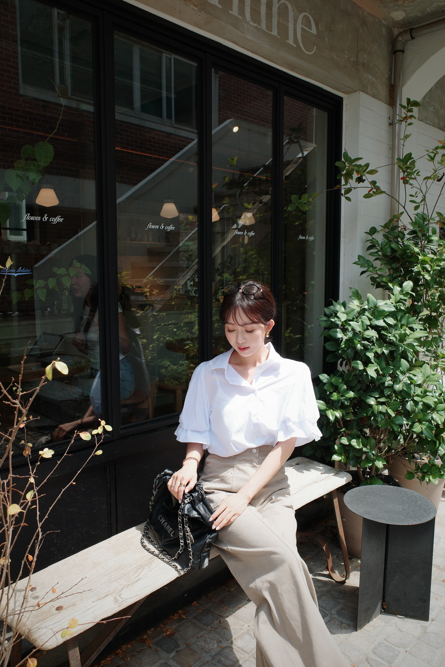 【韓國連線款】造型澎袖襯衫