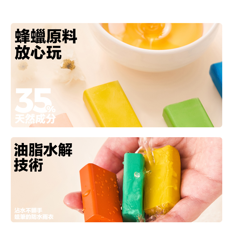 【童心星球】英國 Flowermonaco  蜂蠟蠟筆 18色