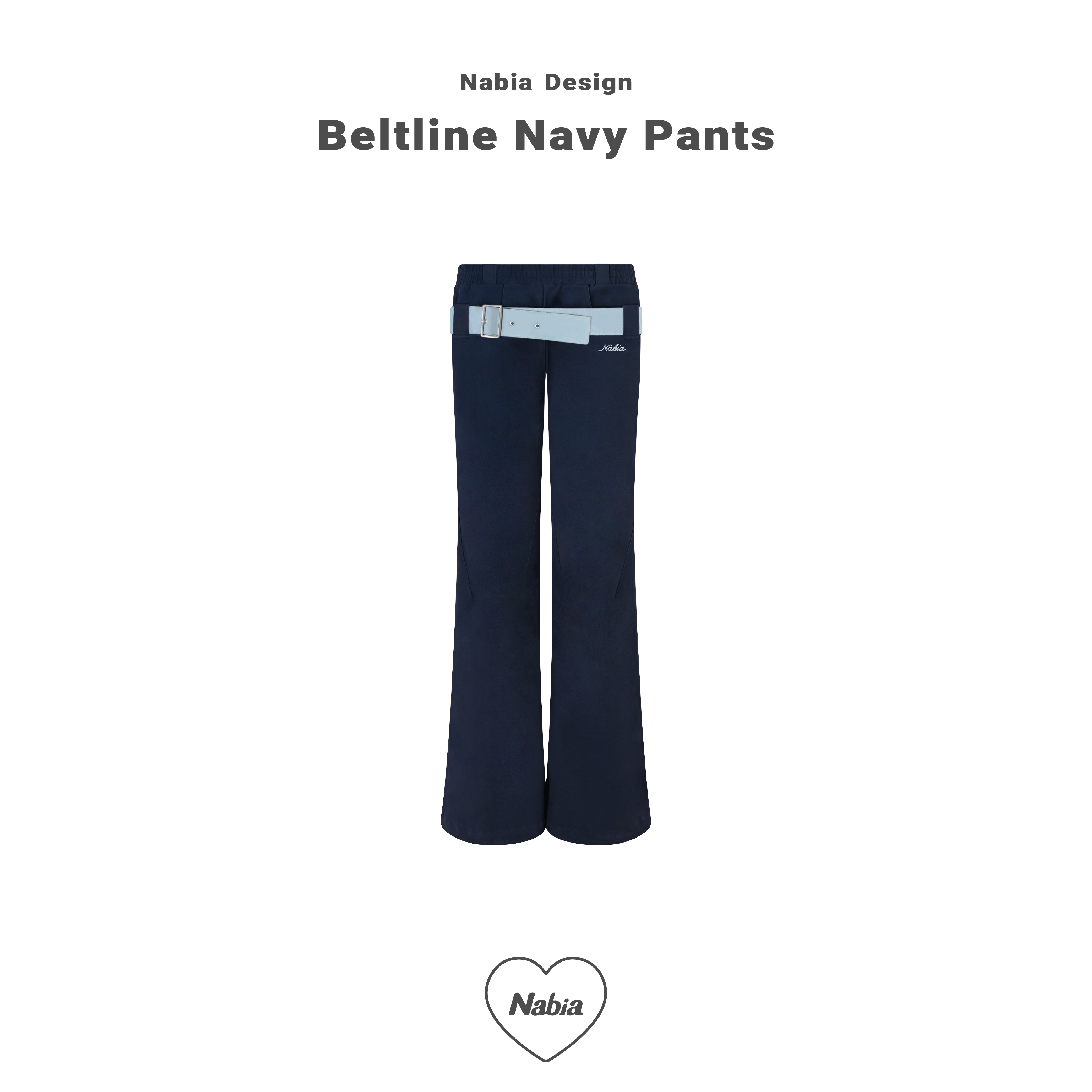 微喇叭低腰修身長褲