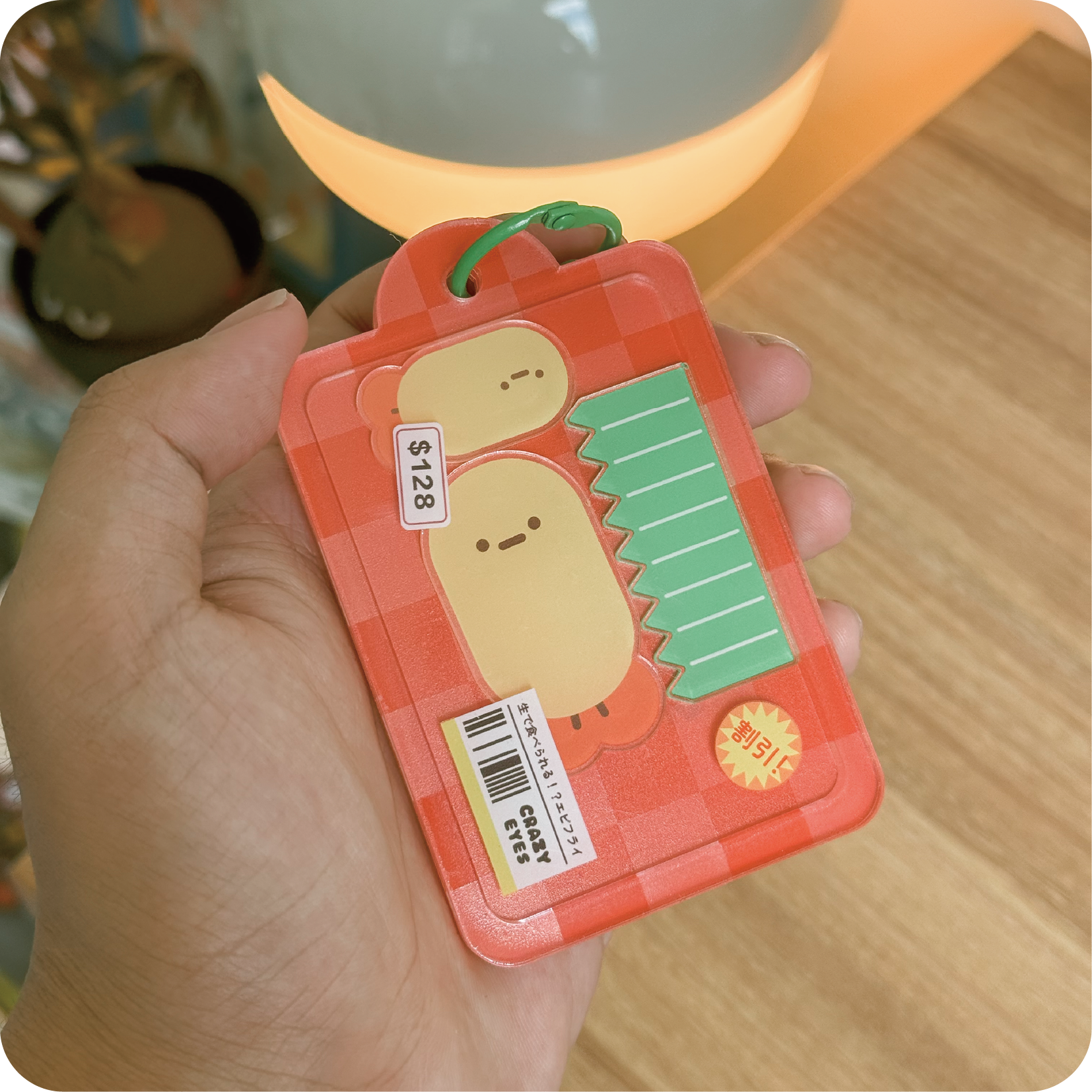 搖搖壓克力吊飾｜炸蝦生鮮夾層吊飾