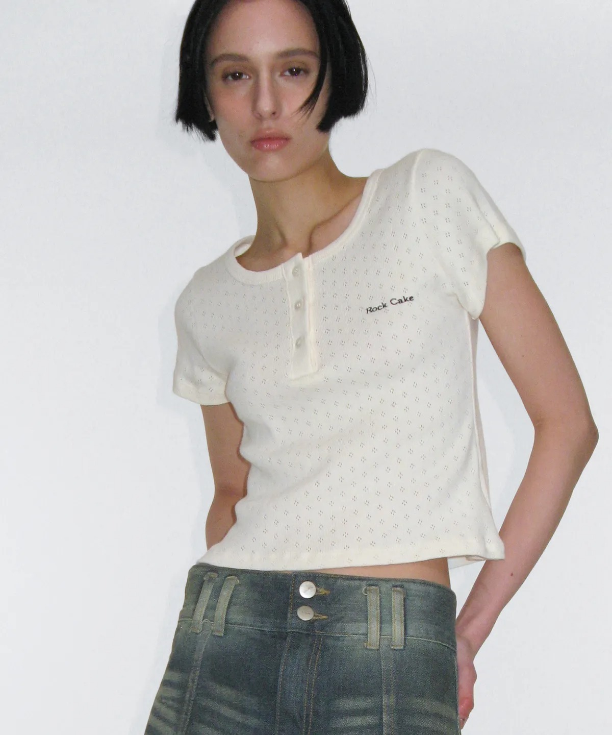 Rock Cake Soft Punching Button Top