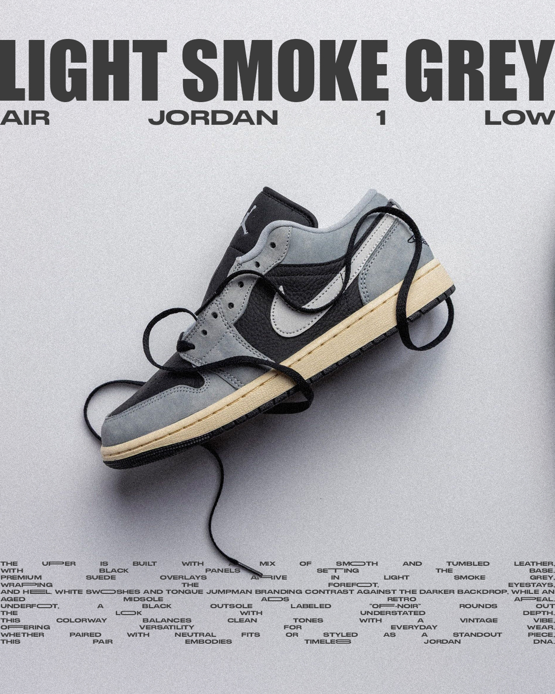 iSNEAKERS｜Air Jordan 1 Low "Light Smoke Grey" 煙灰 HQ2010-012