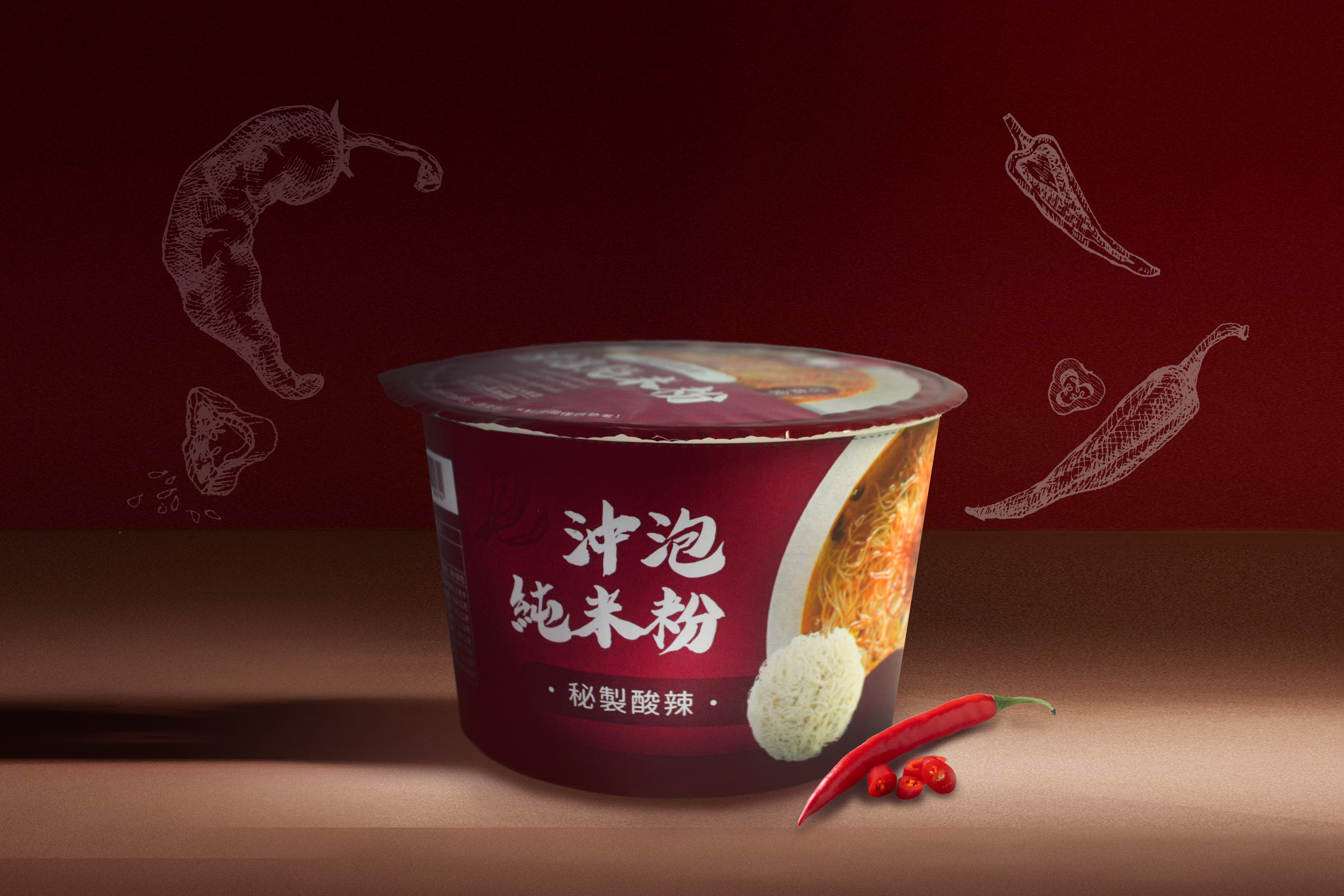 銀川沖泡純米粉(碗裝)_箱購組(口味:麻油當歸/秘製酸辣)