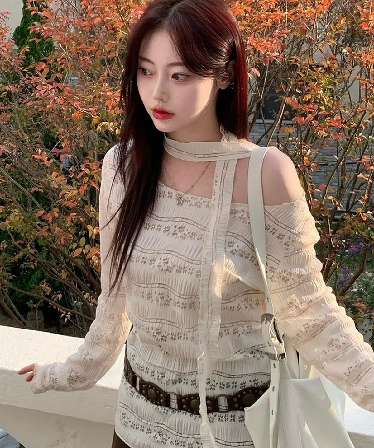 Rock Cake Pattern Punching Long sleeve