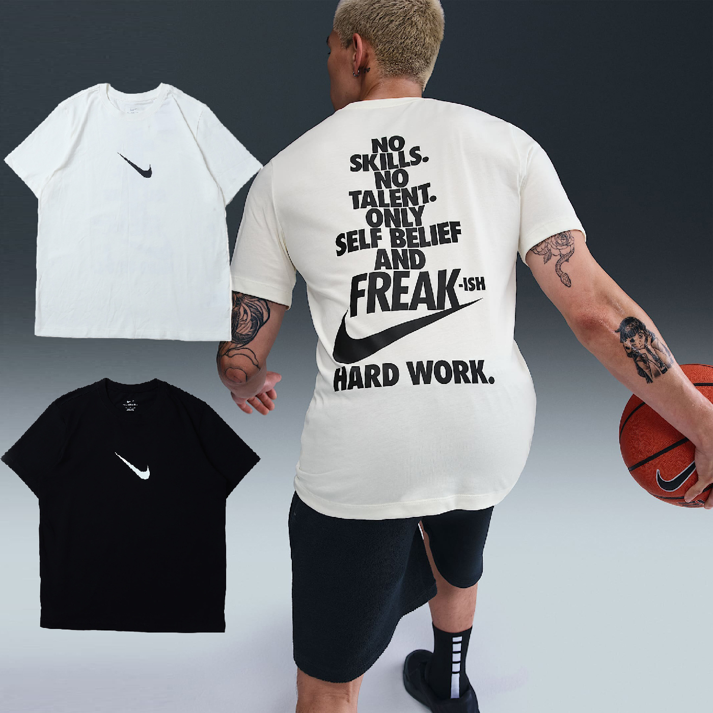 男女款 NIKE GIANNIS TEE 白 黑 字母哥 倒鈎 印花 純棉 印花 休閒 運動 短T【HV1694】