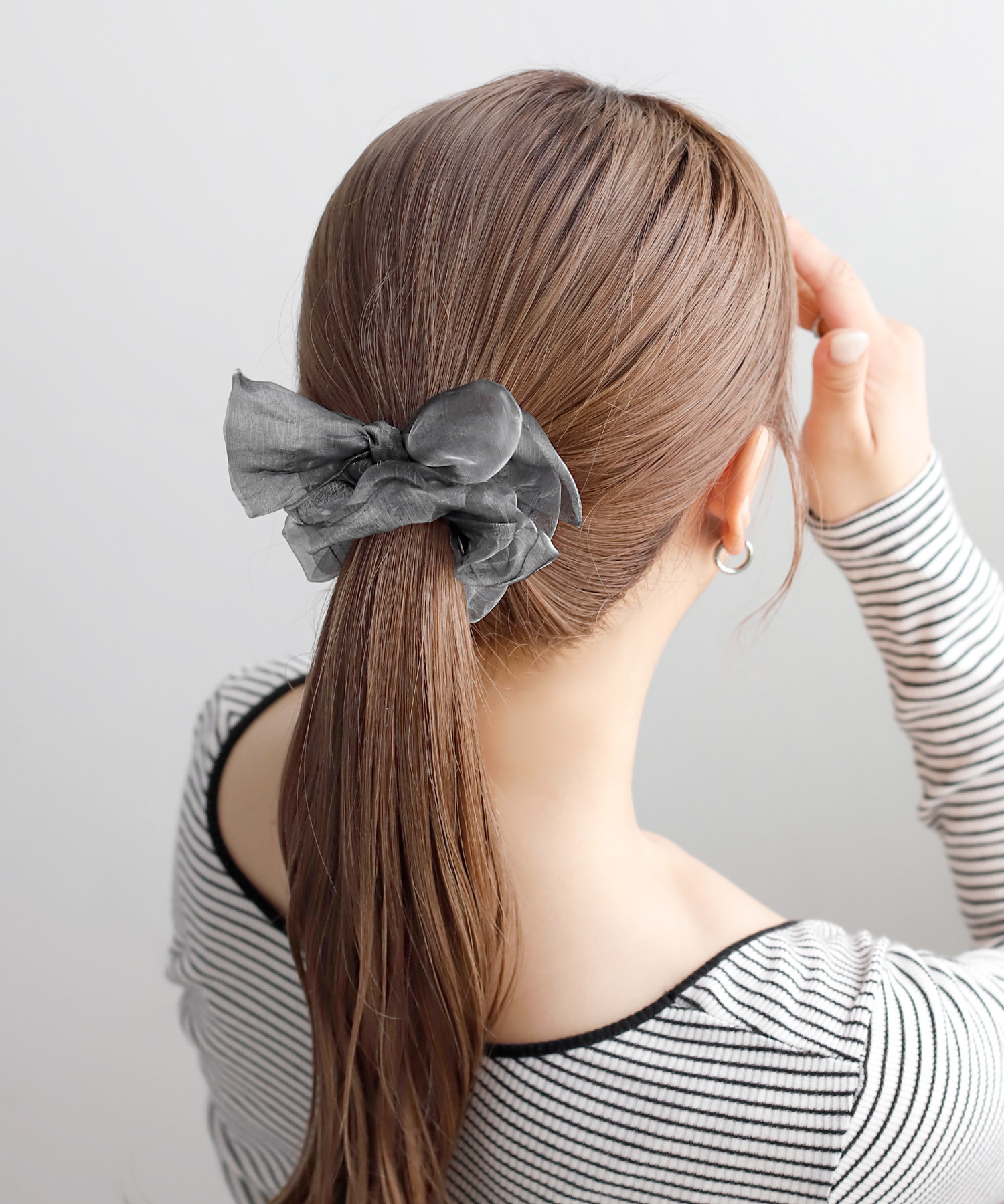 [連線優惠] ANEMONE 輕盈雪紡蝴蝶結髮圈