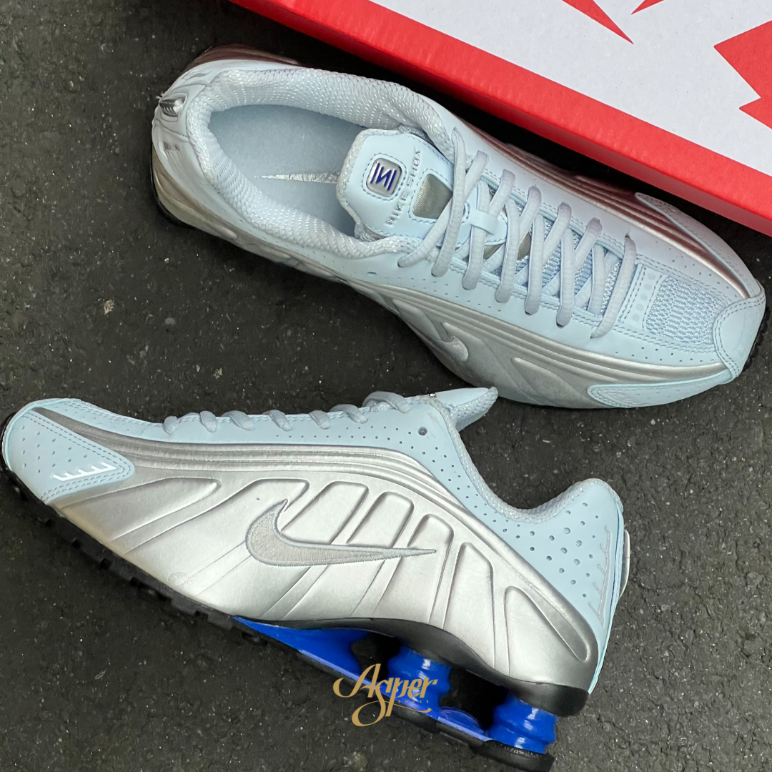 W Nike Shox R4 "Blue Tint" 銀藍 彈簧鞋 女鞋 AR3565-402 VIII
