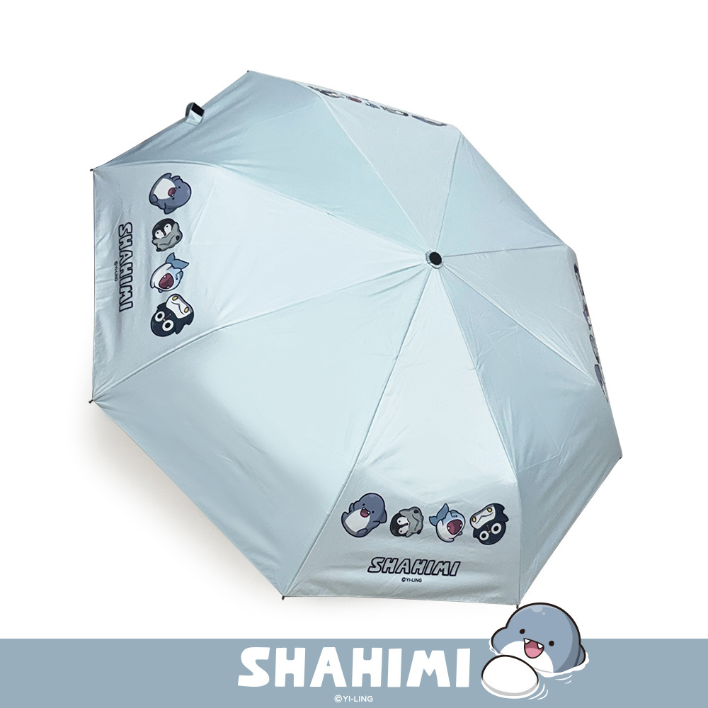 Paidal x 胖鯊魚鯊西米 自動三摺開收洋傘雨傘