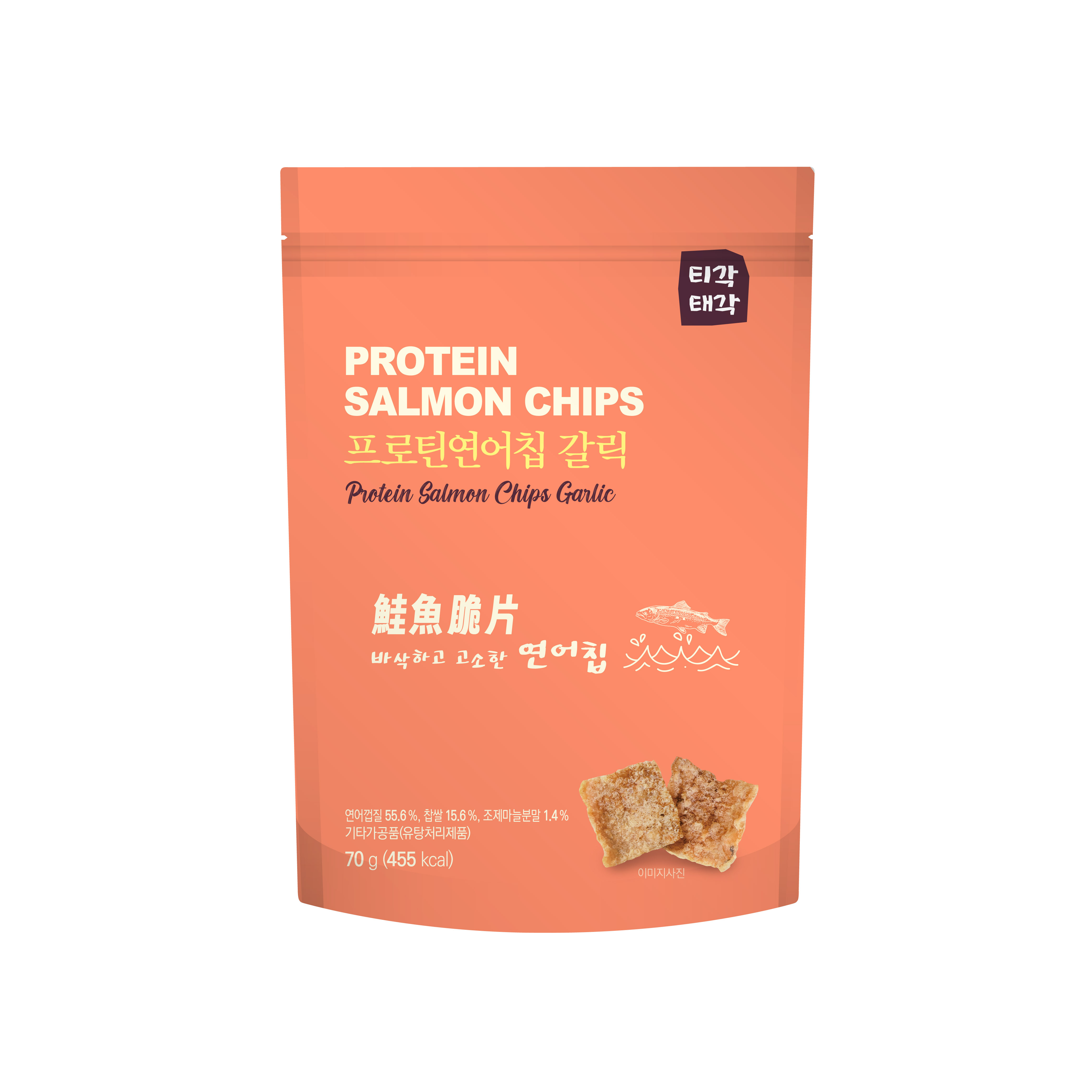 【BKSHOP】鮭魚脆片(蒜味)70G