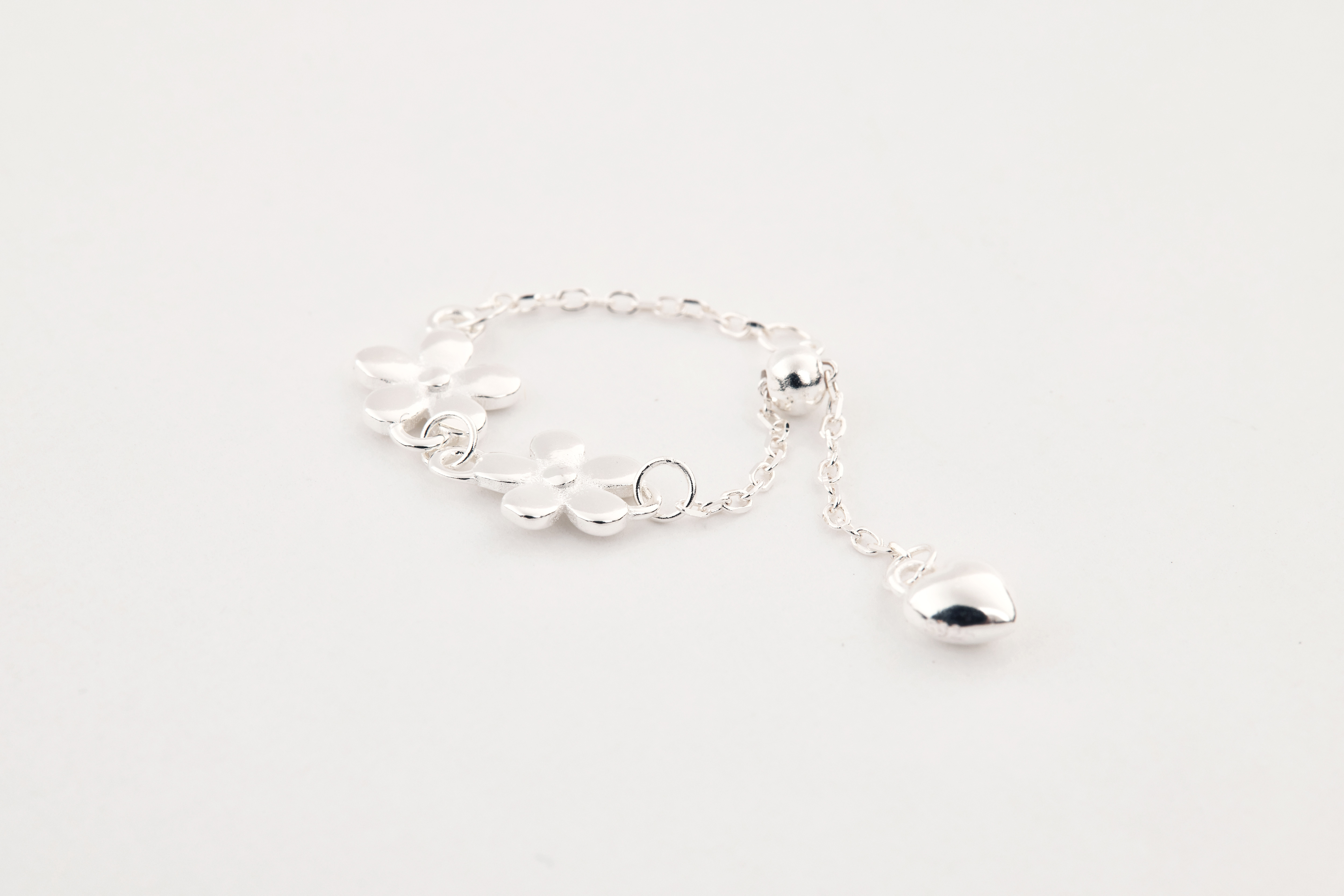 R1159 | 純銀小花鏈戒戒指