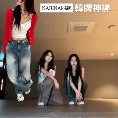 <卡寶同款✨> 大長腿 寬鬆後口袋 牛仔褲