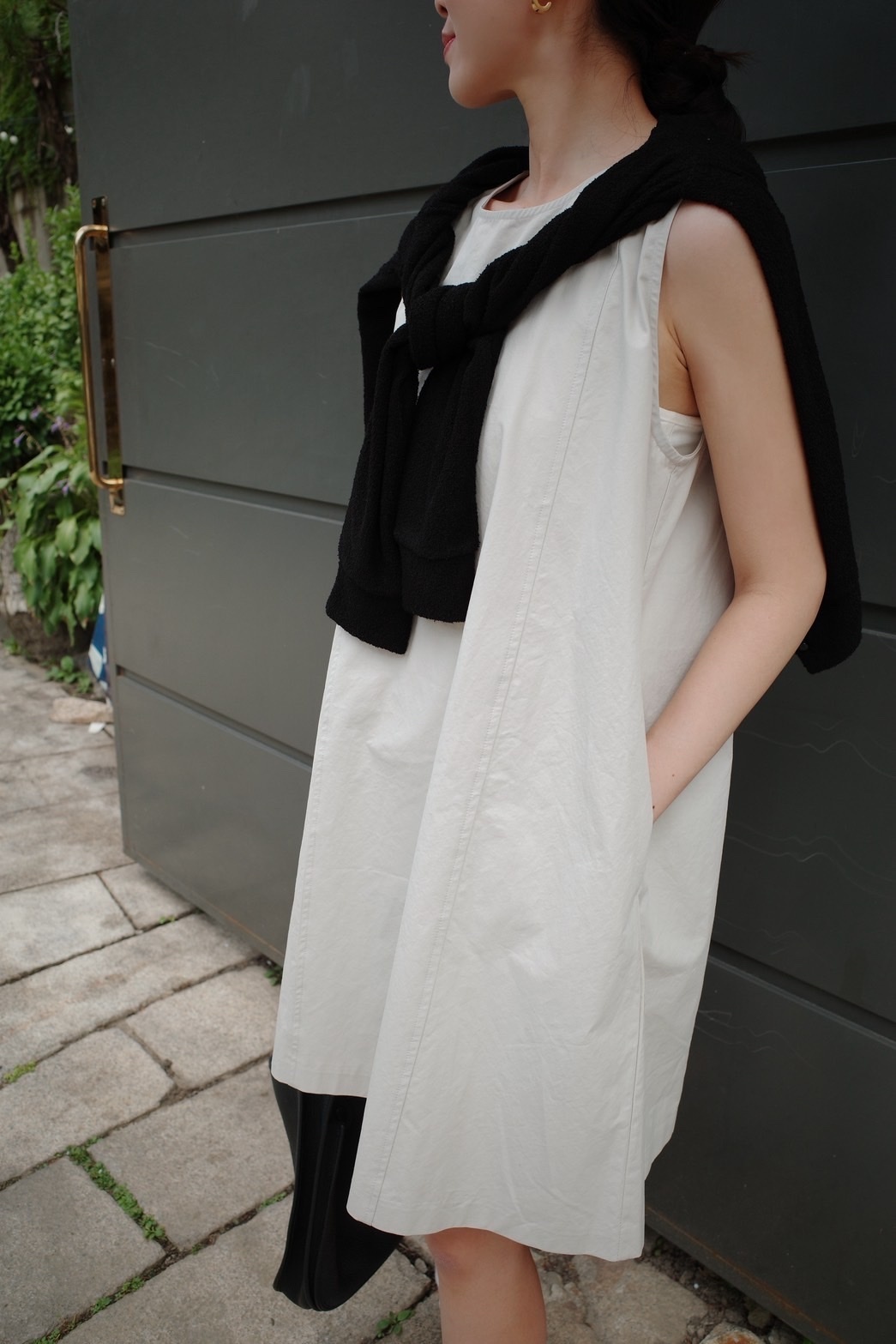 【韓國連線款】簡約圓領無袖洋裝