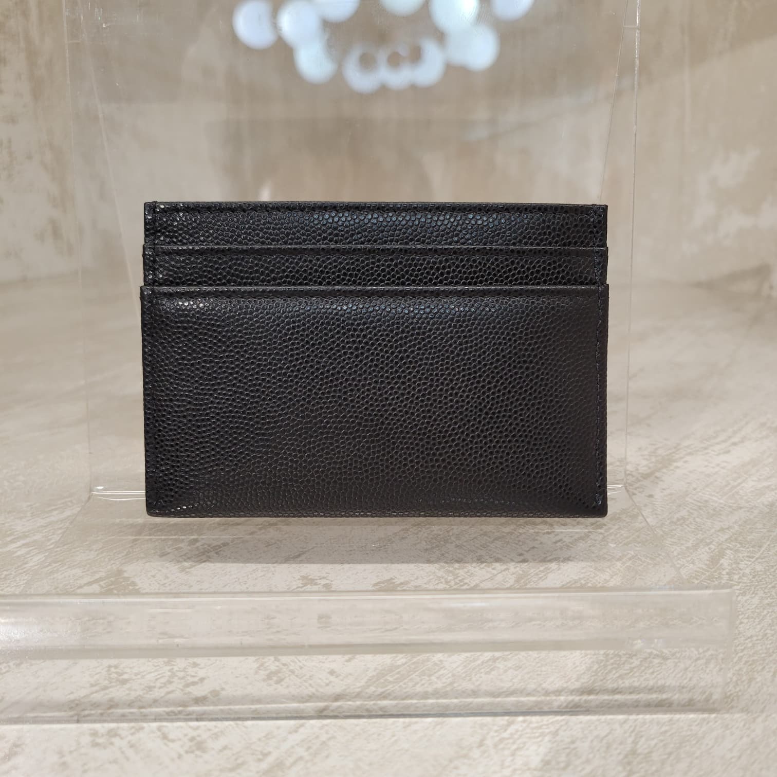 CHANEL AP4659 CARD HOLDER BIG LOGO CAVIAR BLACK 黑色薄卡包