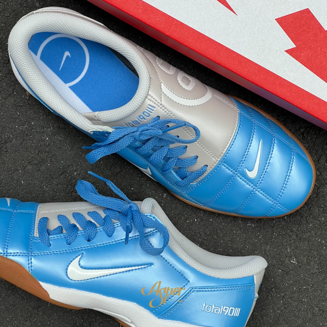 Nike Total 90 "University Blue" 水藍 足球鞋 薄底鞋 男鞋 HQ2851-400 VIII