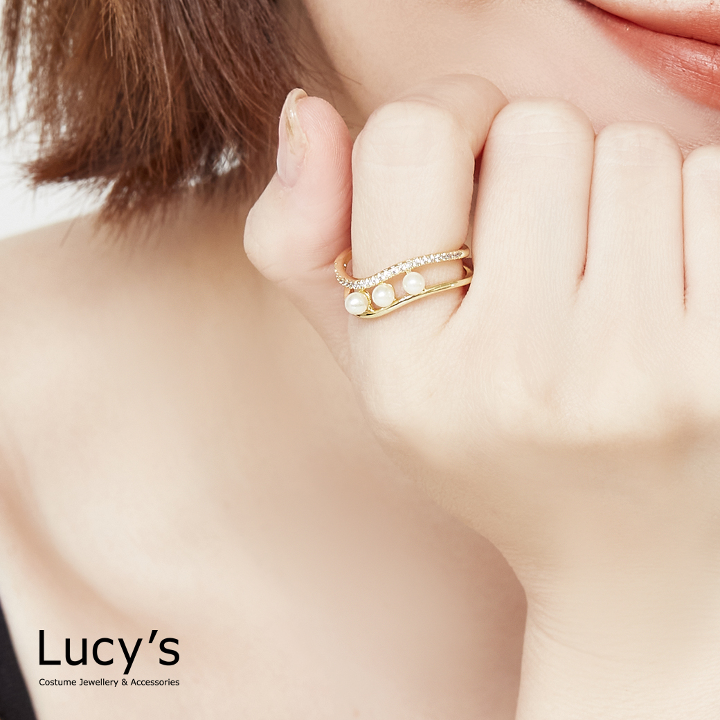 珍珠波光 開口戒 (126211)